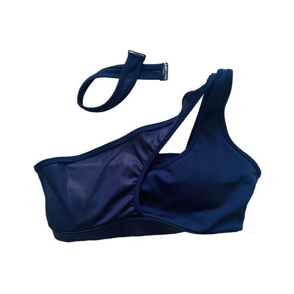 Laundry by Shelli Segal Crossover Removable Strap Sports Bra Size Large Navy J23 - Picture 3 of 13